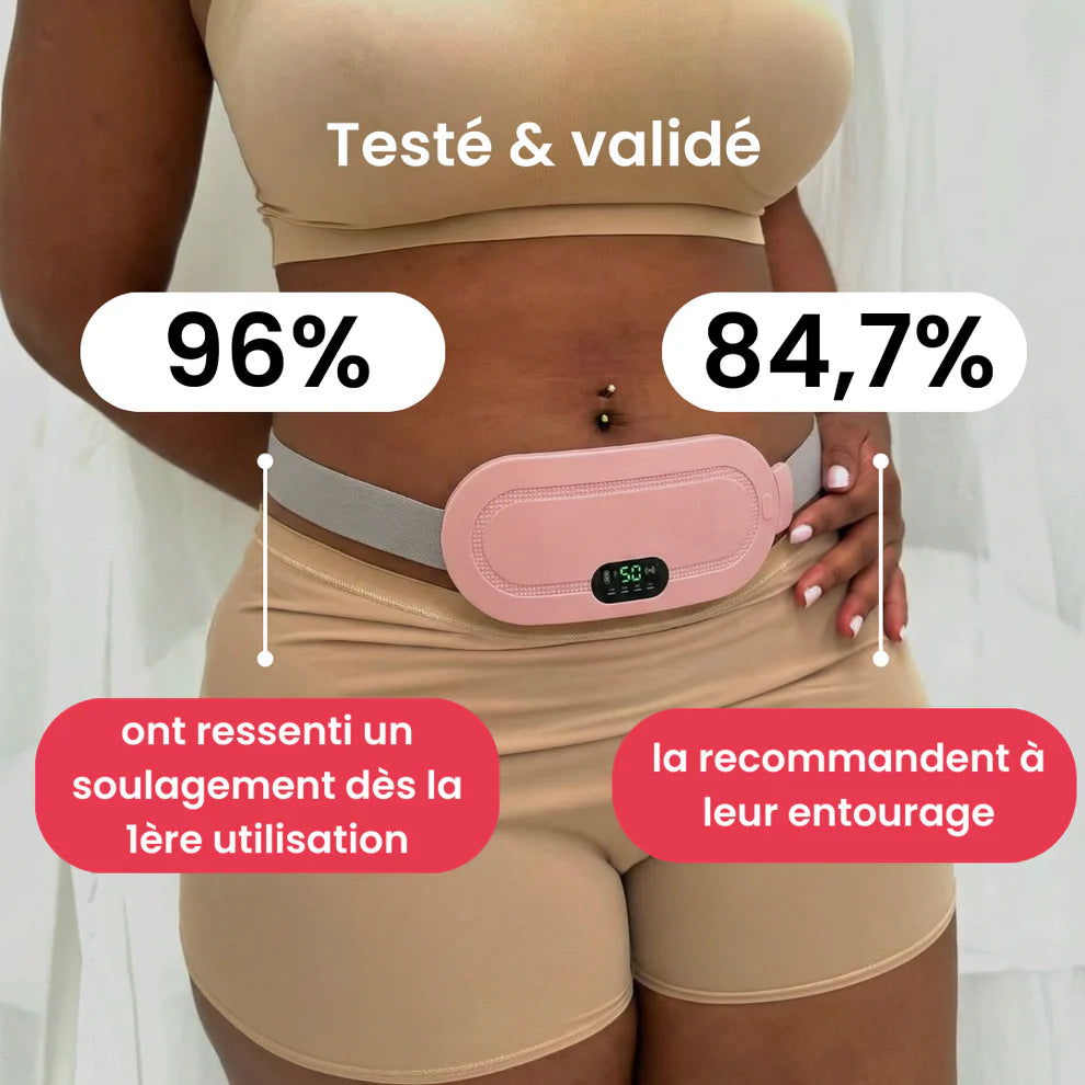 ChaleurDouce™– Ceinture chauffante et massante menstruelle