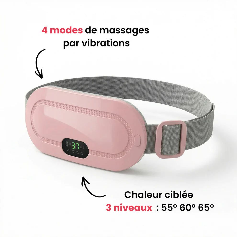 ChaleurDouce™– Ceinture chauffante et massante menstruelle