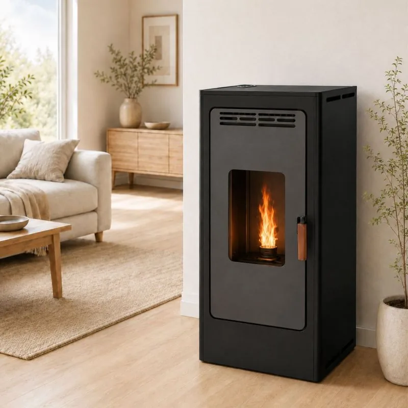 Poêle à granulés silencieux étanche fonte - FIREMATIC BR9 PREMIUM 8 kW — coloris noir