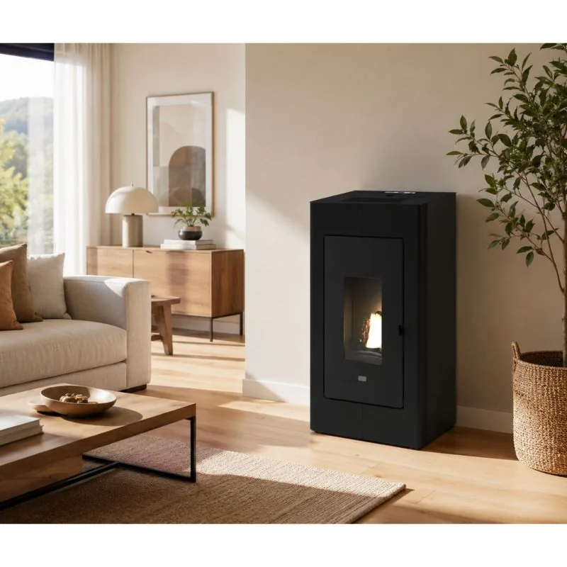 Poêle à granulés hydro - PUNTO FUOCO Amalia 11 kW — coloris noir