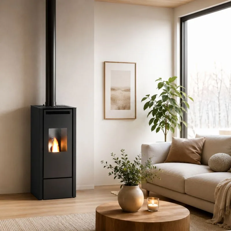 Poêle à granulés canalisable - PUNTO FUOCO Cinzia Can 9.9 kW — coloris noir