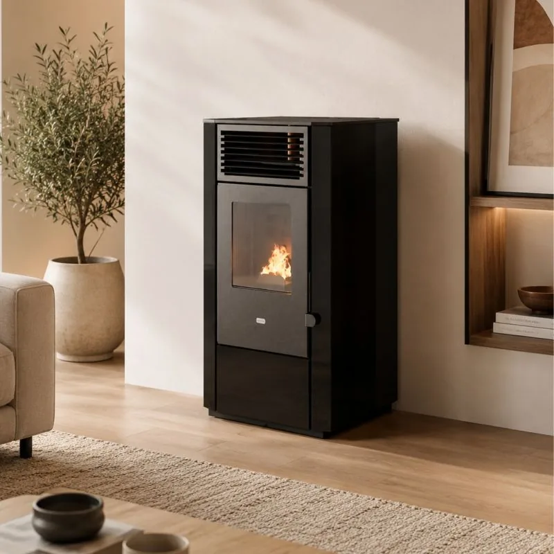 Poêle à granulés canalisable - PUNTO FUOCO Vita 8 kW — coloris noir